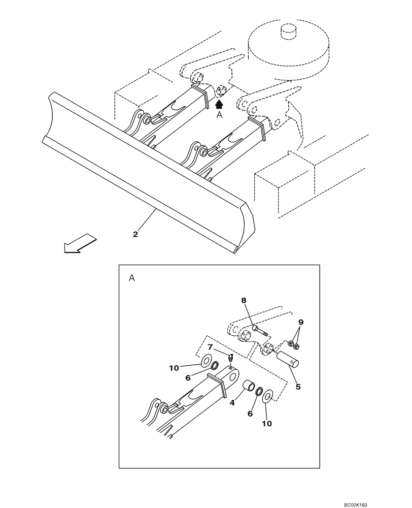 Схема запчастей Case CX130 - (09-48) - BLADE, DOZER (09) - CHASSIS