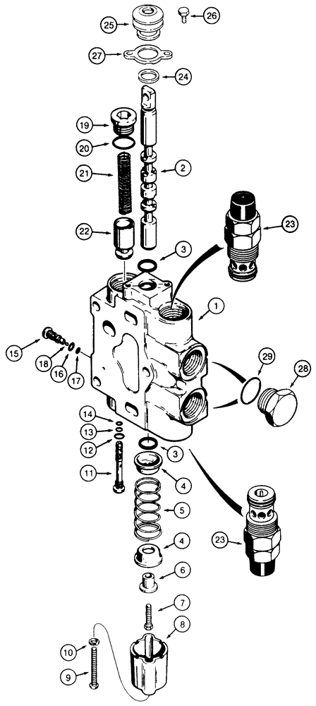 Схема запчастей Case 850E - (8-098) - RIPPER OR CLAM BUCKET SECTION (08) - HYDRAULICS
