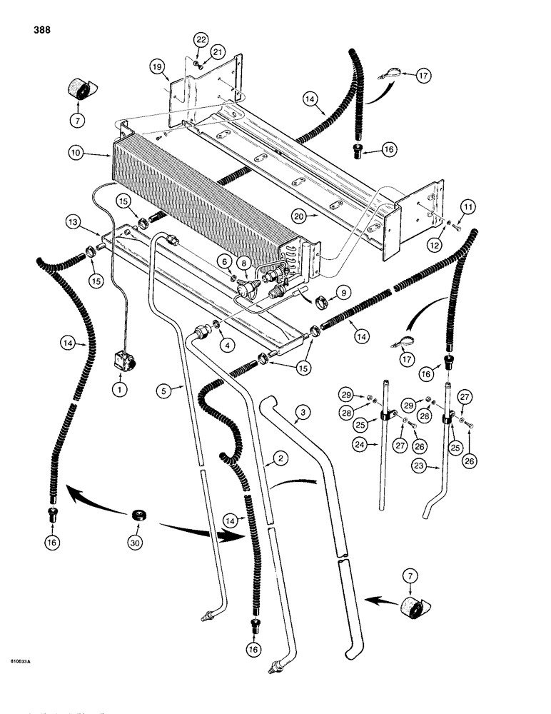 Схема запчастей Case 680H - (388) - CAB AIR CONDITIONING (09) - CHASSIS/ATTACHMENTS