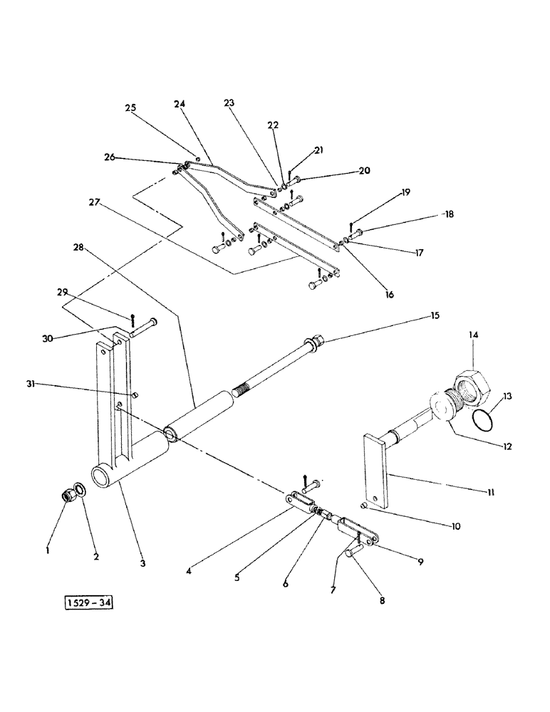 Схема запчастей Case 1529 - (060) - PIVOT ARM 
