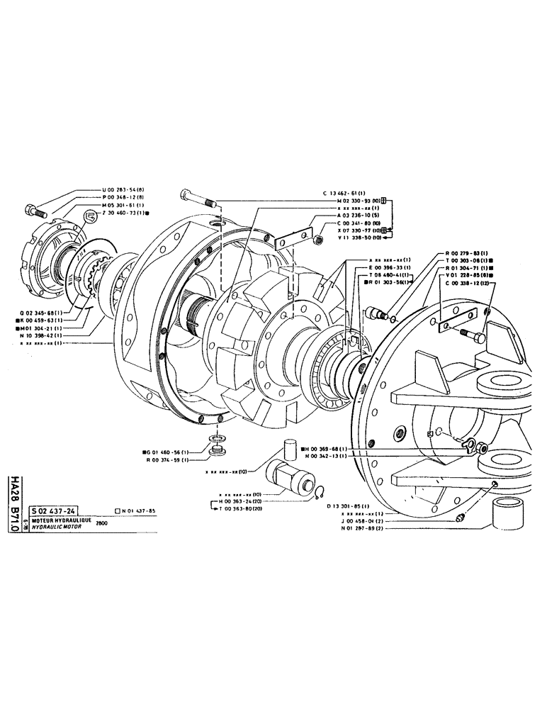 Схема запчастей Case LC80M - (171) - HYDRAULIC MOTOR 