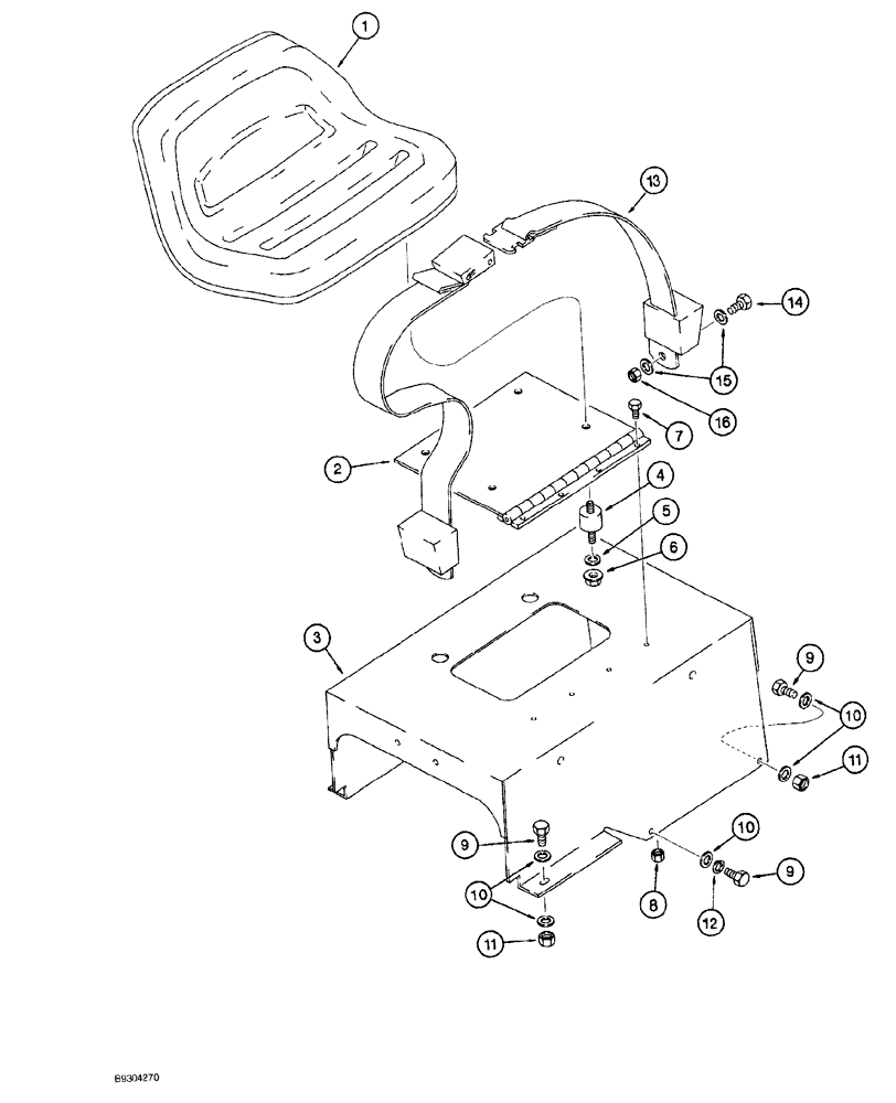 Схема запчастей Case MAXI-SNEAKER - (09-008) - SEAT AND SEAT MOUNTING (09) - CHASSIS/ATTACHMENTS