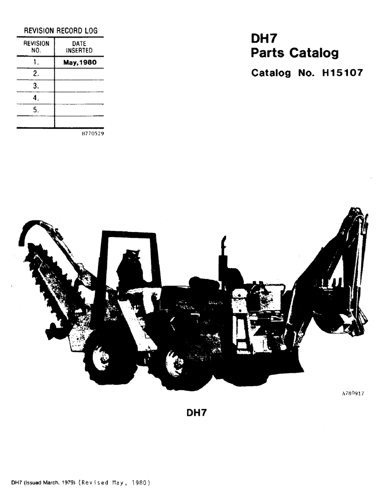 Схема запчастей Case DH7 - (01 ) - REVISION RECORD LOG (00) - GENERAL & PICTORIAL INDEX