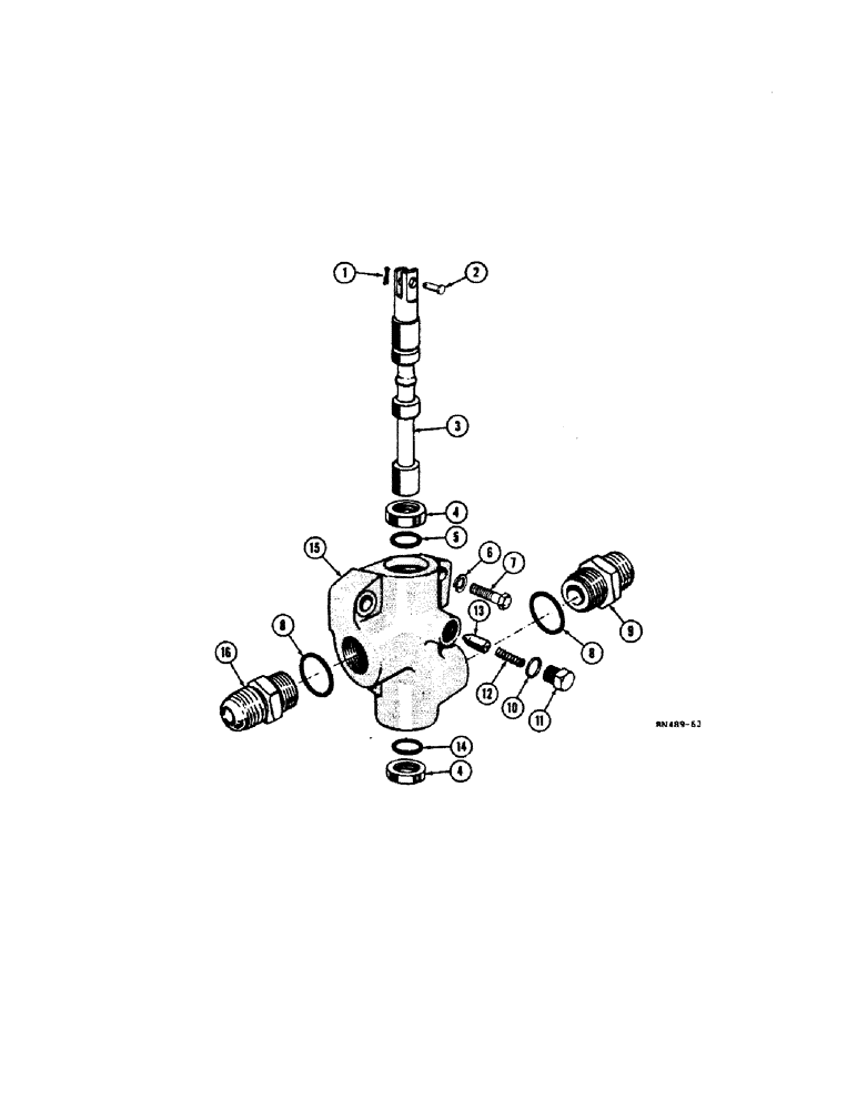 Схема запчастей Case 32 - (26) - A19162 DIVERTER VALVE 