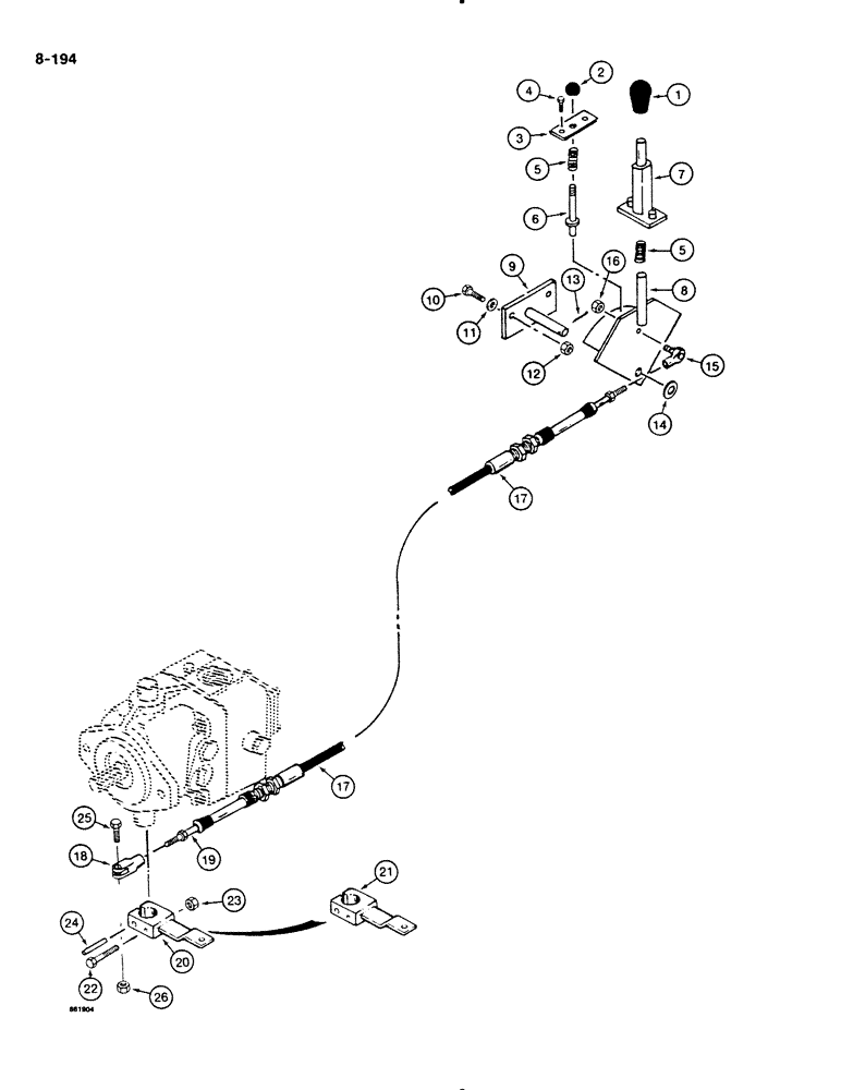 Схема запчастей Case DH4B - (8-194) - ATTACHMENT SPEED CONTROLS (08) - HYDRAULICS
