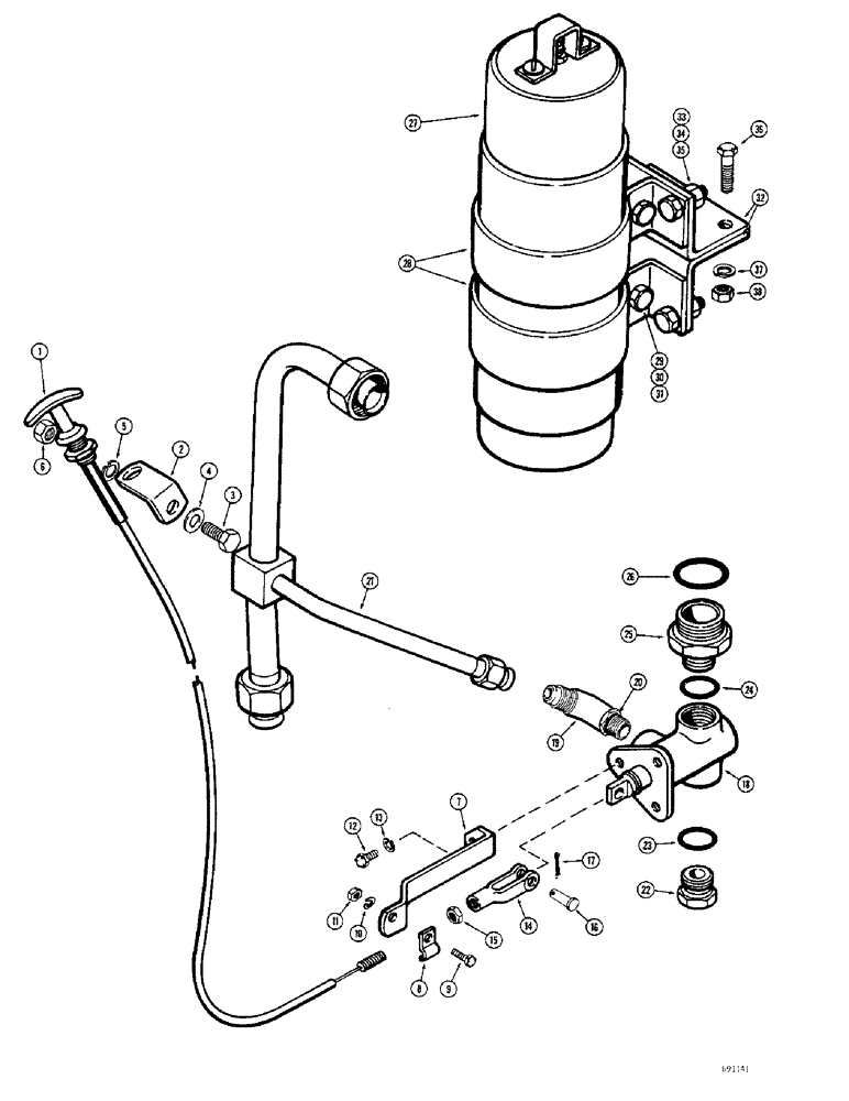 Схема запчастей Case W10B - (234) - ACCUMULATOR ATTACHMENT (08) - HYDRAULICS