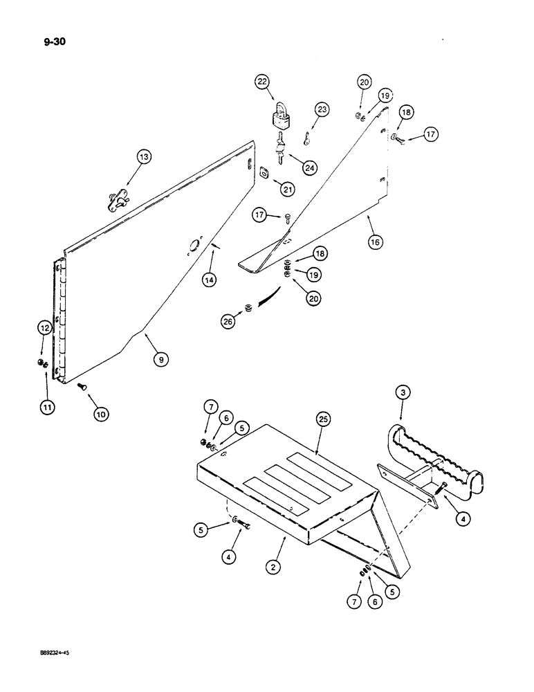 Схема запчастей Case W14C - (9-30) - REAR FENDERS AND SIDE PANELS (09) - CHASSIS/ATTACHMENTS