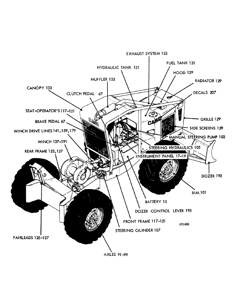 Схема запчастей Case 300 - (007) - PICTORIAL INDEX (00) - PICTORIAL INDEX