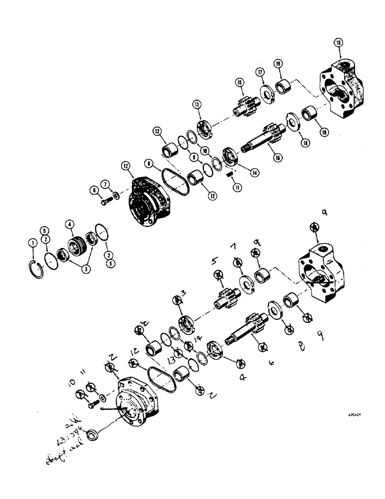 Схема запчастей Case W7E - (172) - L30054 CONVERTER CHARGING PUMP (06) - POWER TRAIN