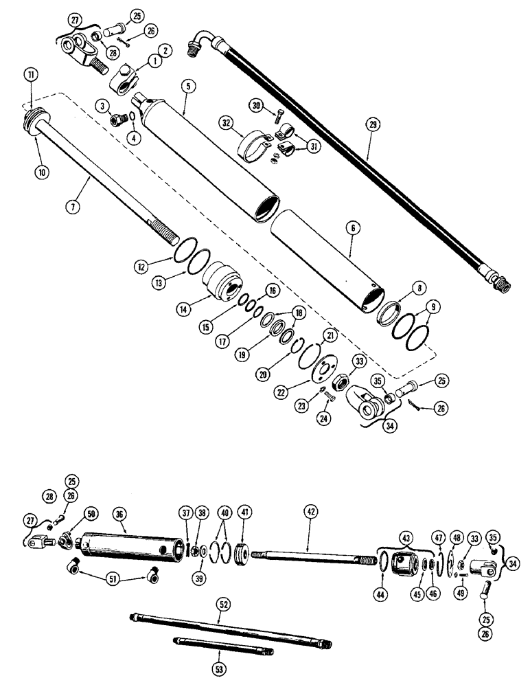 Схема запчастей Case W9A - (118) - A15844 STEERING CYLINDER, USED LOADER SERIAL NO. 8164181 AND AFTER (05) - STEERING