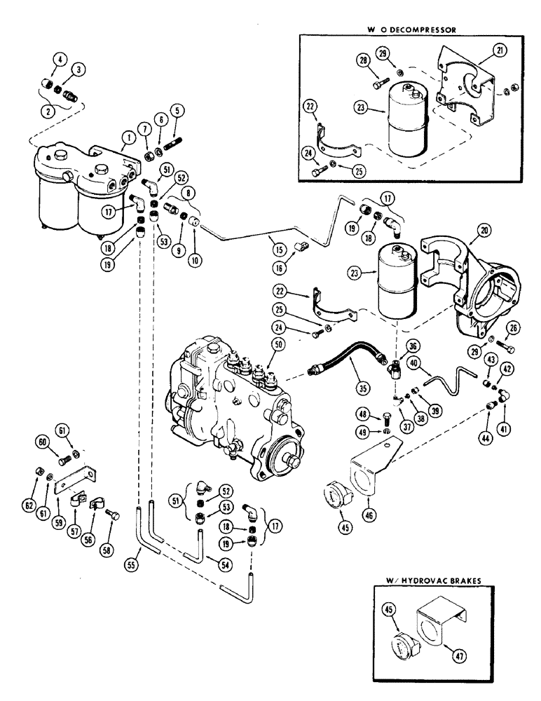 Схема запчастей Case W7 - (036) - FUEL INJECTION FILTER SYSTEM, (301) DIESEL ENGINE, 3 STAGE FILTERING SYSTEM (03) - FUEL SYSTEM
