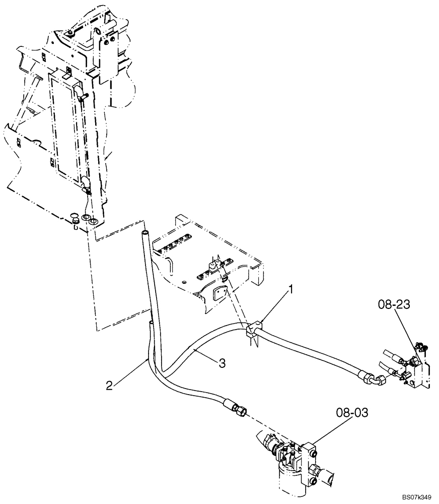 Схема запчастей Case 521E - (08-19A) - HYDRAULICS - COOLER, WITHOUT BYPASS (08) - HYDRAULICS