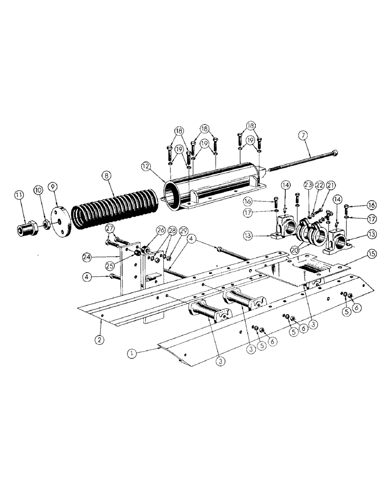 Схема запчастей Case 256 - (048) - RECOIL SPRING & TRACK FRAME (04) - UNDERCARRIAGE