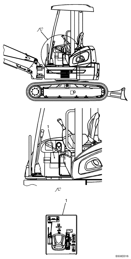 Схема запчастей Case CX50B - (06-020[00]) - NAME PLATE INSTALLATION (PW22T00181F1) NAME-PLATE