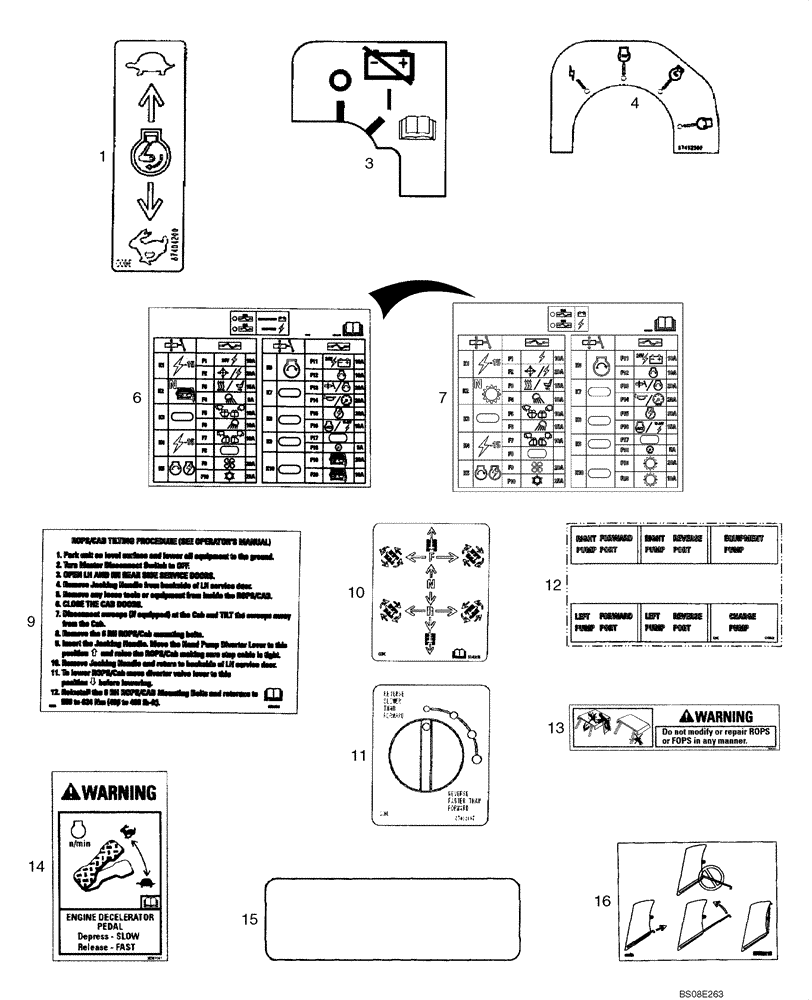 Схема запчастей Case 1650L - (09-45) - DECALS - LATIN AMERICAN SPANISH (09) - CHASSIS/ATTACHMENTS