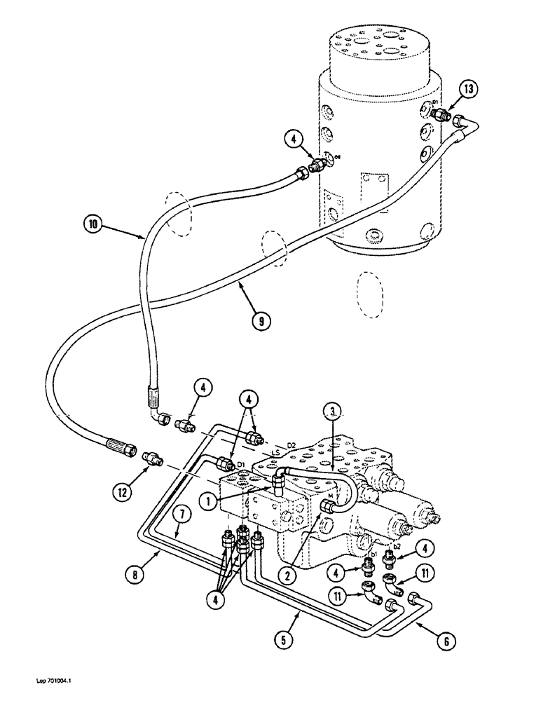 Схема запчастей Case 1088 - (7-03A) - TRACK DRIVE CONTROL CIRCUIT, P.I.N. FROM 20242 AND AFTER (07) - BRAKES