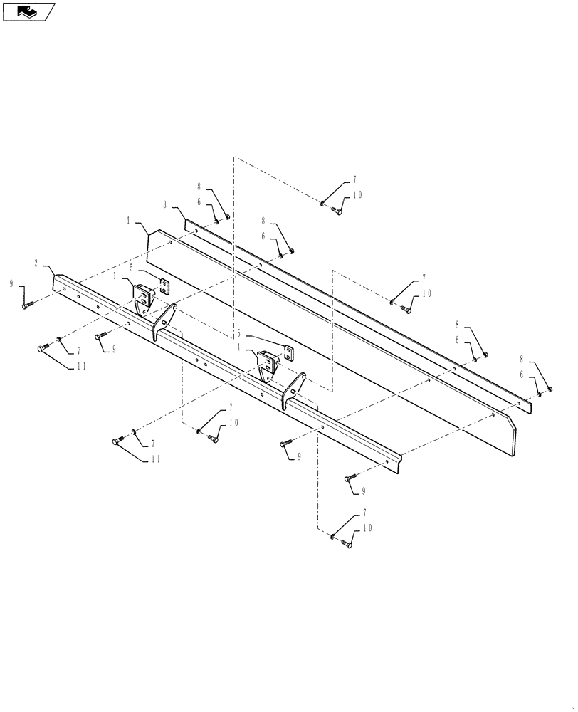 Схема запчастей Case DV207 - (75.200.09) - UPPER FIXED SCRAPER (75) - SOIL PREPARATION