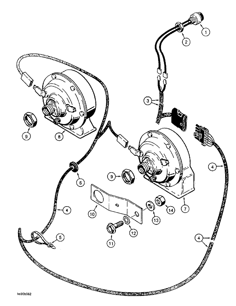 Схема запчастей Case 550E - (4-28) - HORN (04) - ELECTRICAL SYSTEMS