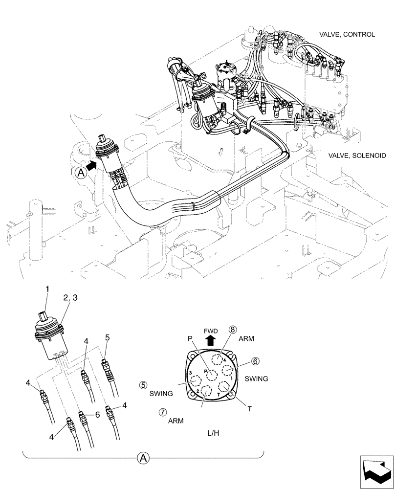 Схема запчастей Case CX50B - (01-025[01]) - VALVE INSTAL (35) - HYDRAULIC SYSTEMS