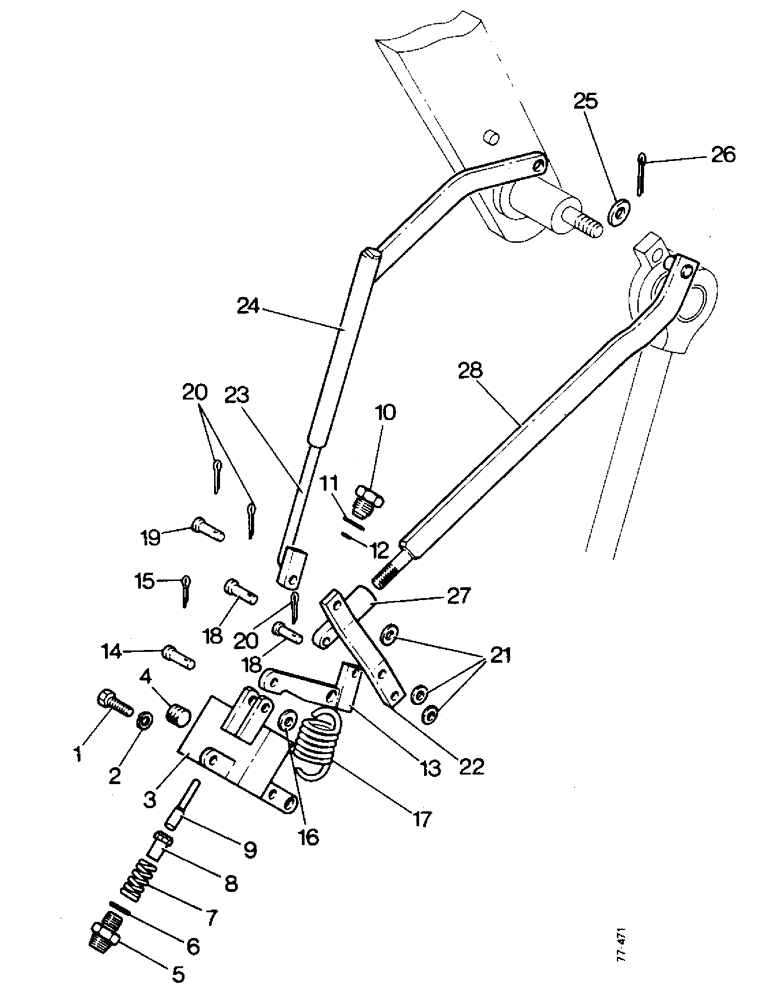 Схема запчастей Case 850 - (J08-1) - ANTI-ROLLBACK MECHANISM (05) - UPPERSTRUCTURE CHASSIS
