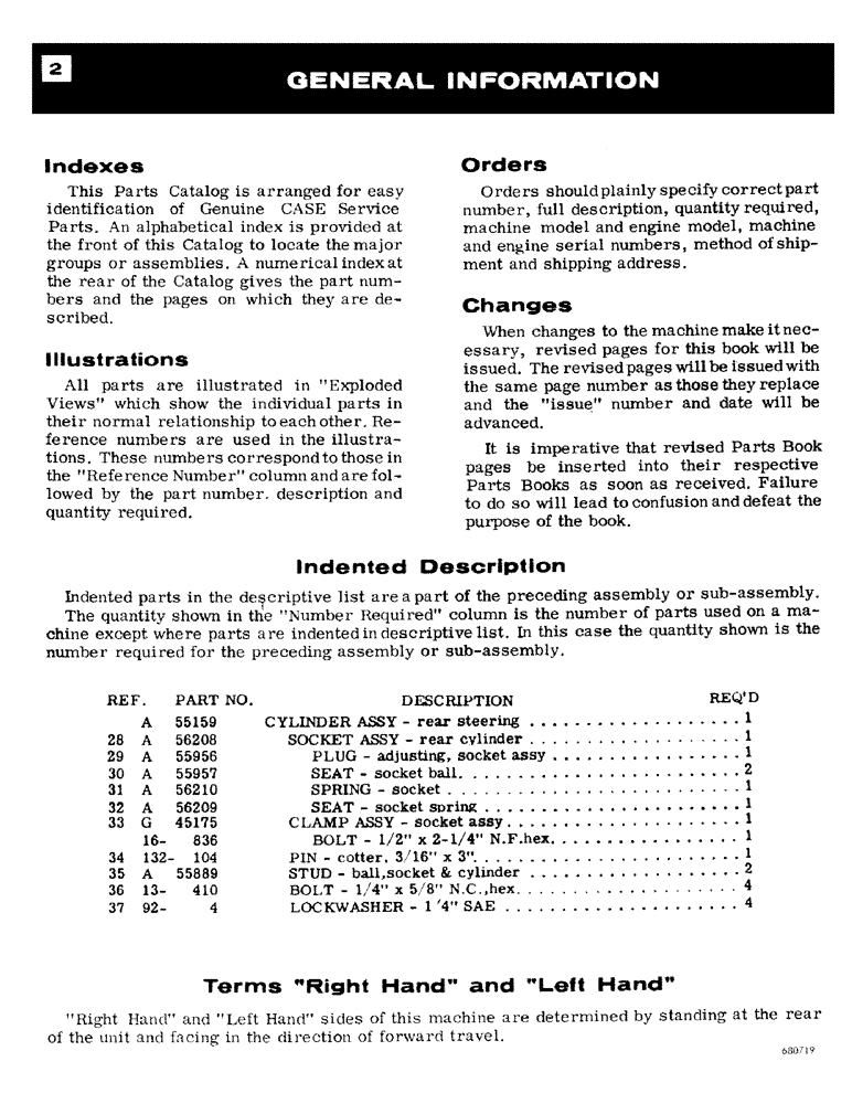 Схема запчастей Case 1000D - (002) - GENERAL INFORMATION (00) - GENERAL