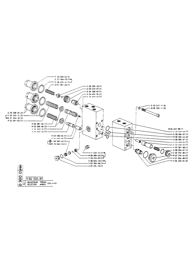 Схема запчастей Case TC45 - (190) - SELECTOR WINCH 