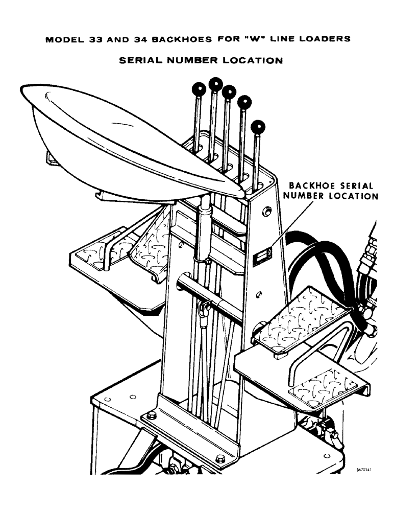 Схема запчастей Case 34 - (003) - SERIAL NUMBER LOCATION 