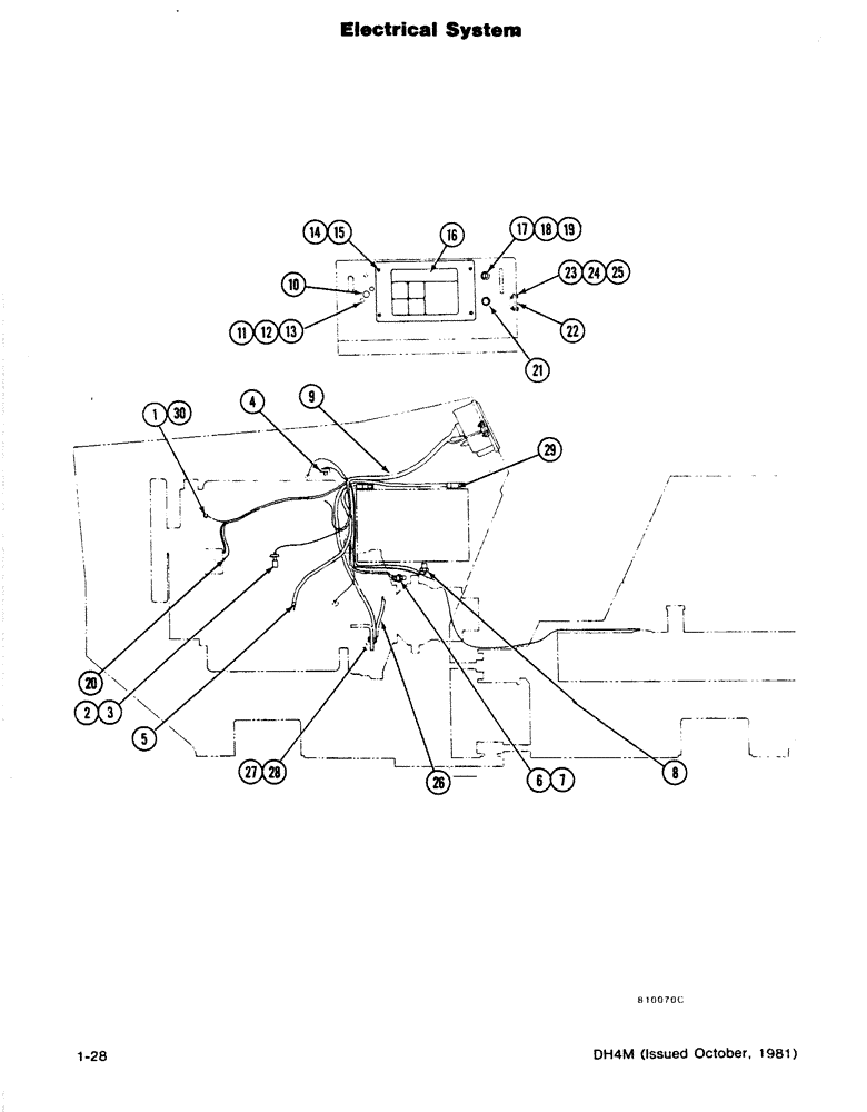 Схема запчастей Case DH4B - (1-28) - ELECTRICAL SYSTEM (55) - ELECTRICAL SYSTEMS