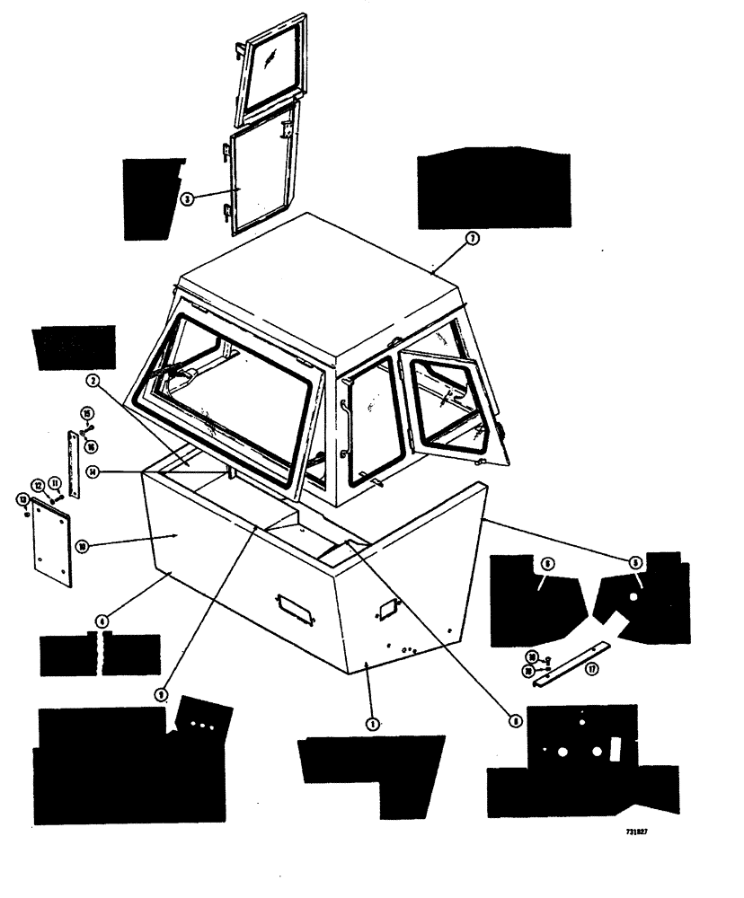 Схема запчастей Case W26B - (342) - NOISE REDUCTION PARTS (09) - CHASSIS