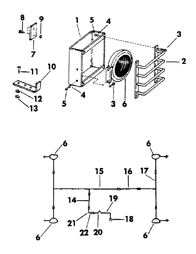 Схема запчастей Case 40YC - (169) - WORKLIGHTS AND GUARDS WITH ELECTRICAL, (USED ON UNITS WITH STANDARD CAB) (06) - ELECTRICAL SYSTEMS