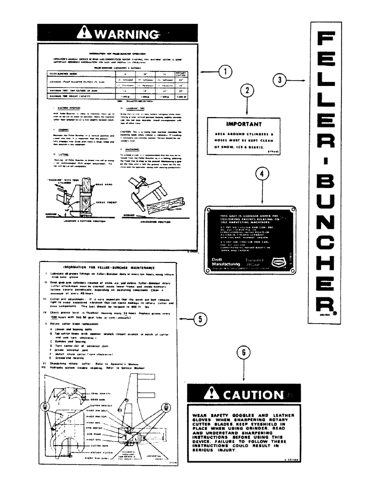 Схема запчастей Case 40BLC - (360) - DECALS, (USED WITH ROTARY CUTTER) (18) - ATTACHMENT ACCESSORIES