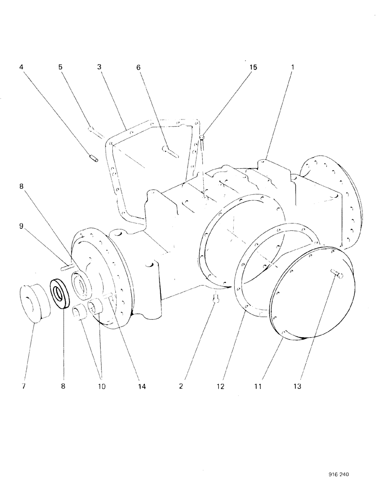 Схема запчастей Case 580F - (072) - REAR AXLE CASE (27) - REAR AXLE SYSTEM