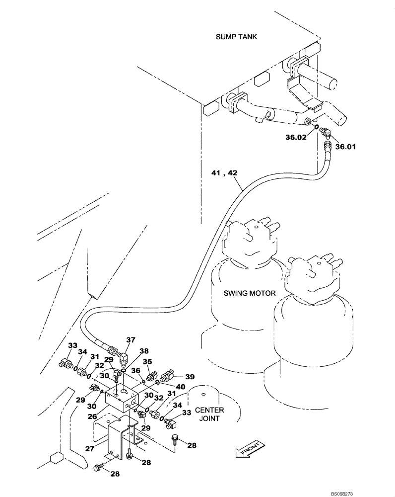 Схема запчастей Case CX700 - (08-008-01[01]) - HYDRAULIC CIRCUIT - LEAK-OFF RETURN (WITH VALVE, PRESSURE RELIEF) (08) - HYDRAULICS