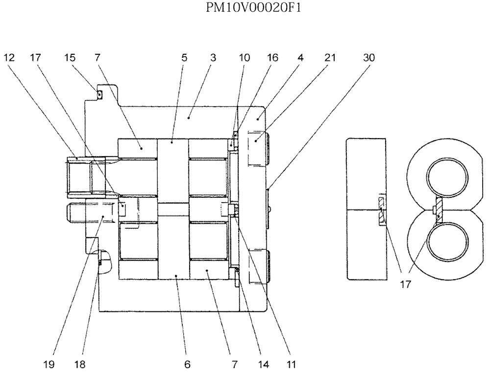 Схема запчастей Case CX27B - (07-029) - PUMP ASSY, GEAR (35) - HYDRAULIC SYSTEMS