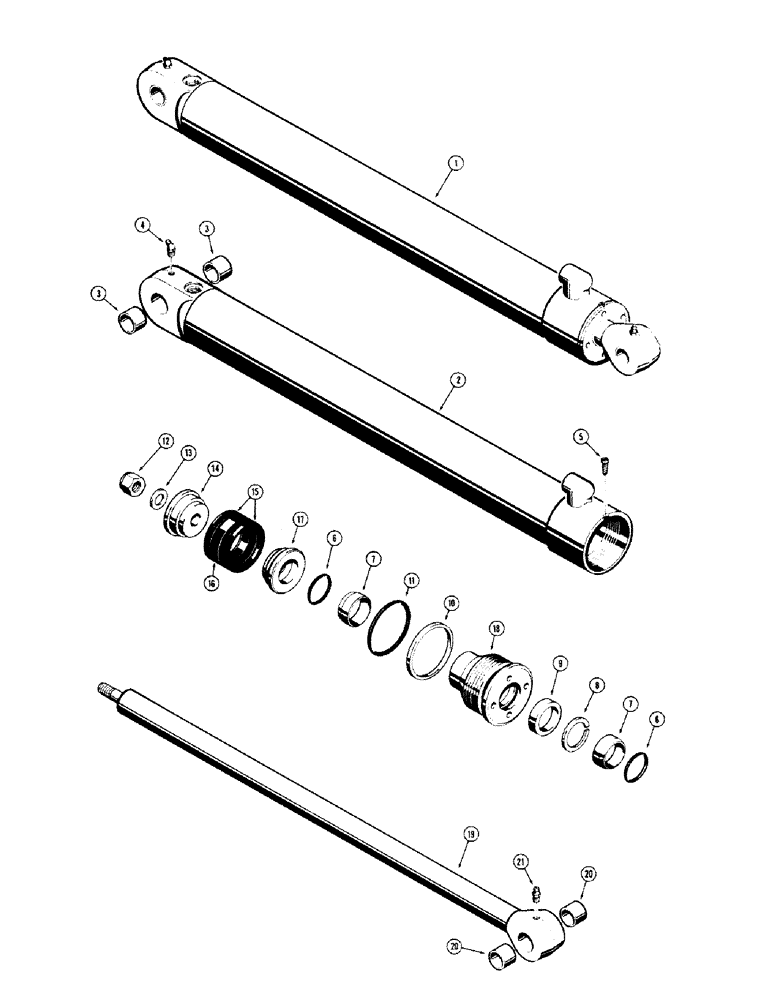 Схема запчастей Case 480CK - (52) - D32167 BACKHOE BOOM CYLINDER (35) - HYDRAULIC SYSTEMS