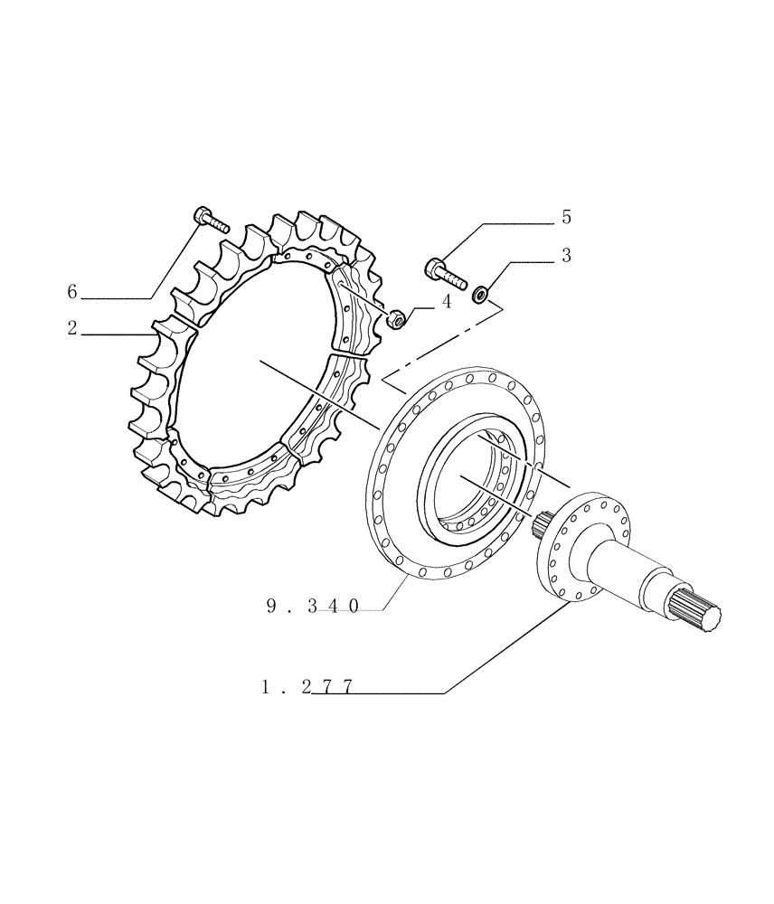 Схема запчастей Case 1850K LT - (1.266[02]) - SPROCKET (29) - HYDROSTATIC DRIVE