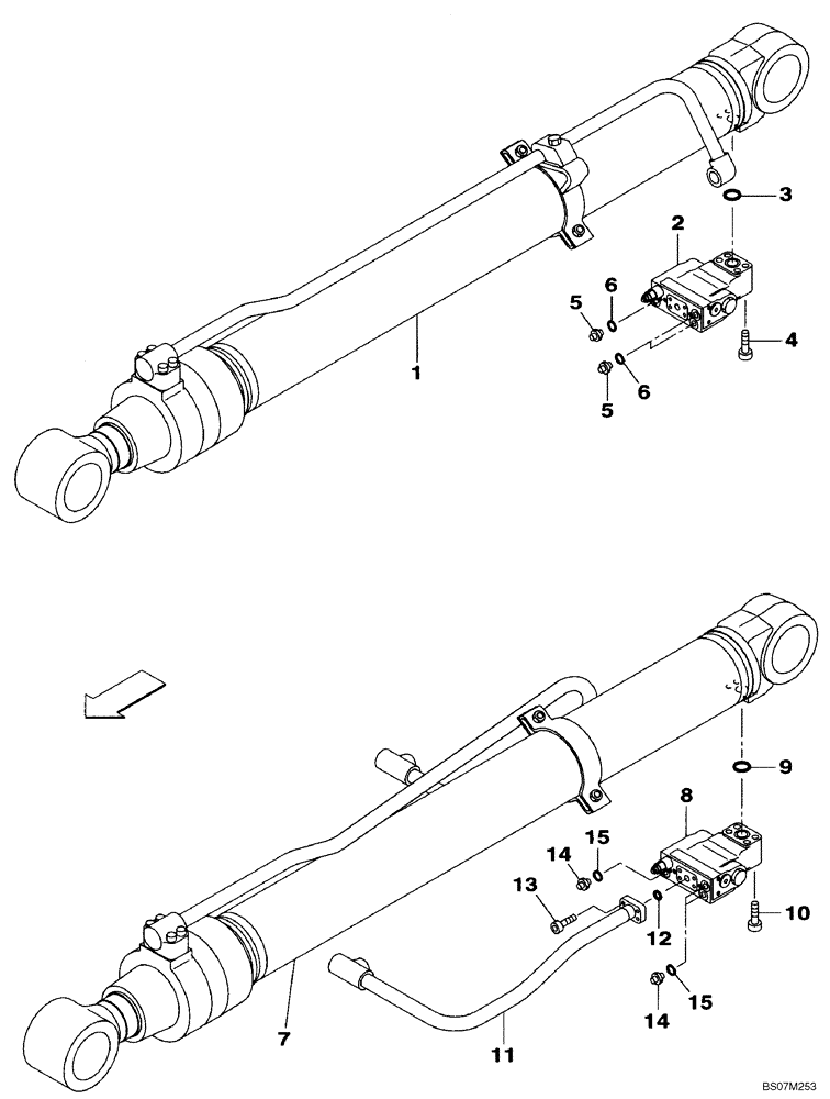 Схема запчастей Case CX135SR - (08-67) - HYDRAULICS - BOOM CYLINDER, MODELS WITH LOAD HOLD (08) - HYDRAULICS