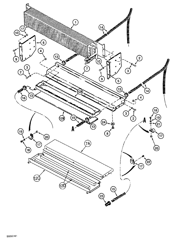 Схема запчастей Case 1150G - (9-066) - AIR CONDITIONING SYSTEM, EVAPORATOR CORE MOUNTING AND DRAIN HOSES (05) - UPPERSTRUCTURE CHASSIS