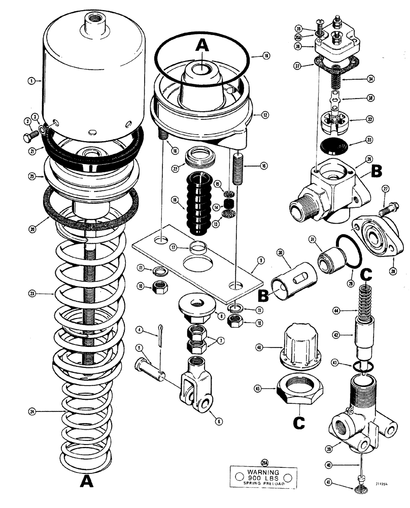 Схема запчастей Case W20 - (198) - BRAKE SYSTEM L48127, L48128, L48129 (07) - BRAKES