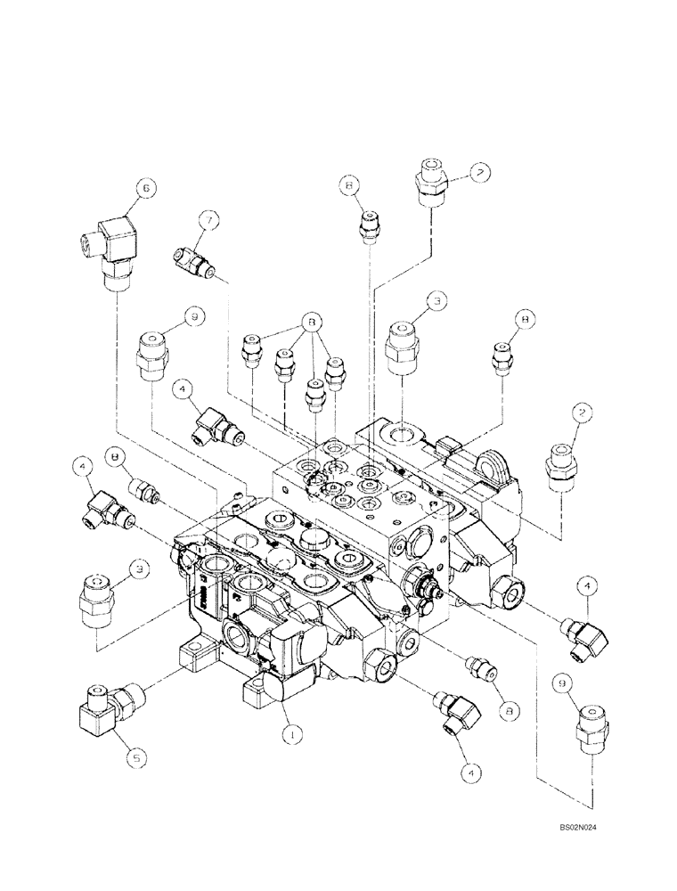 Схема запчастей Case 686G - (8-18A) - MAIN HYDRAULIC MANIFOLD (SERIES 2 ASN 686G JFE0000705; 686GXR JFE0001847; 688G JFE0003612) (08) - HYDRAULICS