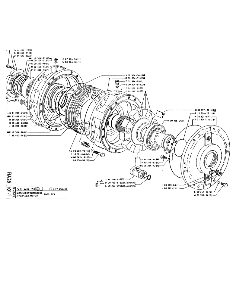 Схема запчастей Case 220 - (145) - HYDRAULIC MOTOR (07) - HYDRAULIC SYSTEM