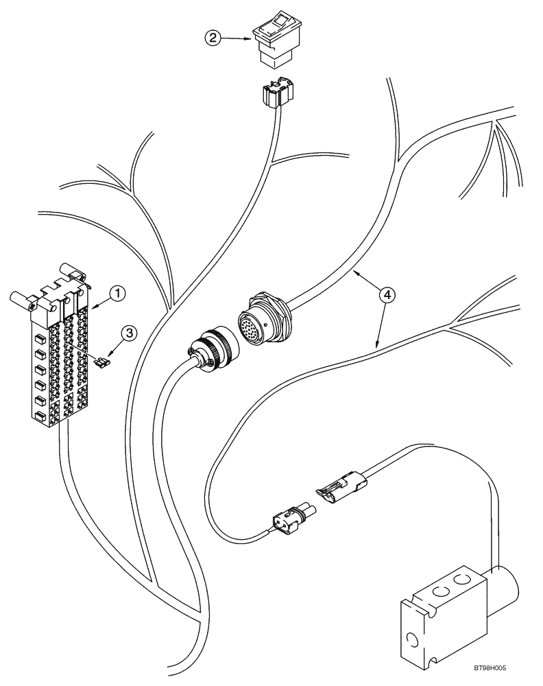 Схема запчастей Case 821C - (04-04A) - HARNESS - COUPLER (04) - ELECTRICAL SYSTEMS