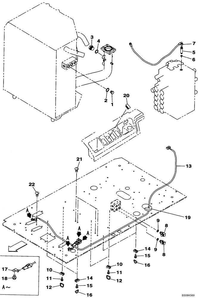 Схема запчастей Case CX210BNLC - (08-45) - PLUG (08) - HYDRAULICS