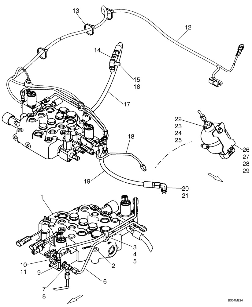 Схема запчастей Case 420CT - (08-08) - HYDRAULICS, ATTACHMENT (08) - HYDRAULICS