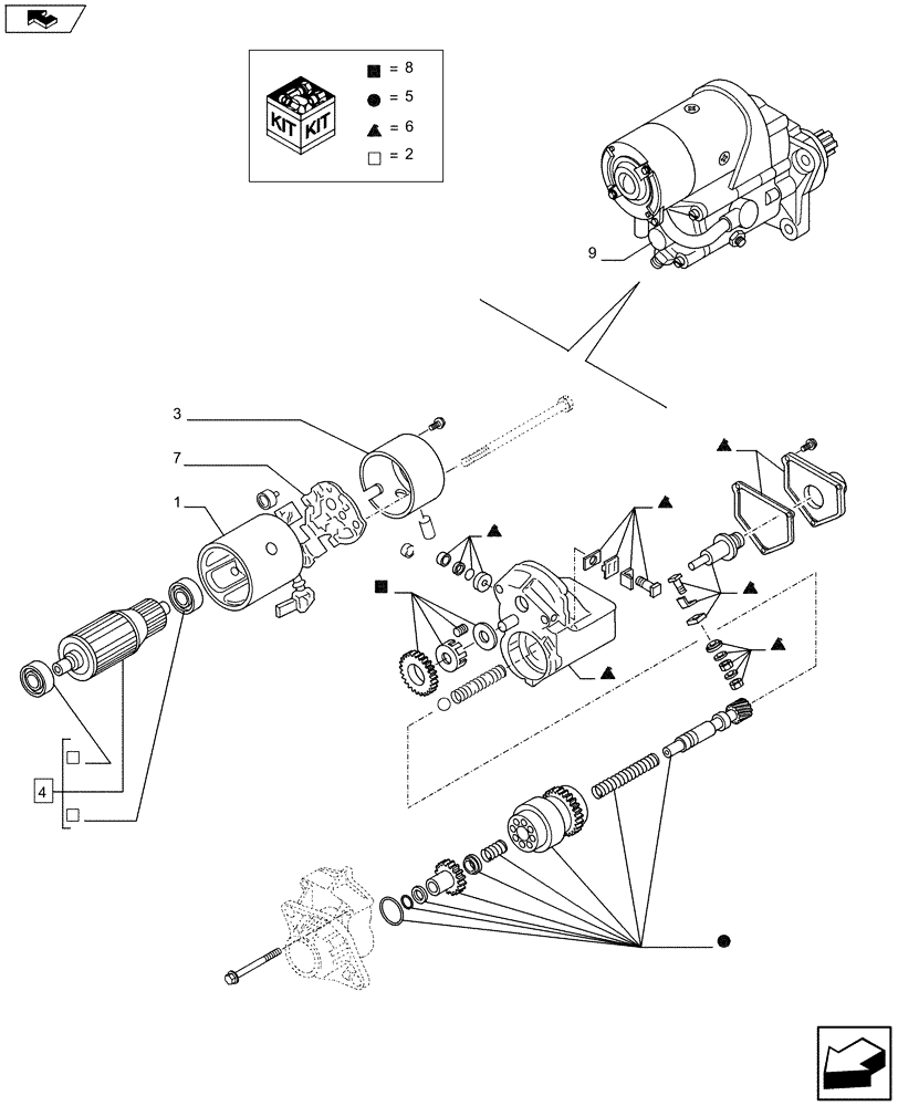 Схема запчастей Case F2CE9684P E024 - (55.201.01 01) - STARTER MOTOR - COMPONENTS (99432760) (55) - ELECTRICAL SYSTEMS