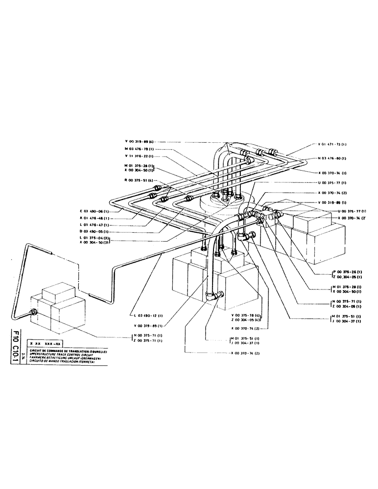 Схема запчастей Case GCK120 - (049) - UPPERSTRUCTURE TRACK CONTROL CIRCUIT 