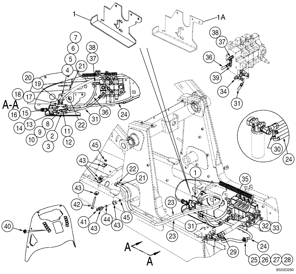 Схема запчастей Case 580M - (08-22) - HYDRAULICS - COUPLER, LOADER TOOL QUICK (08) - HYDRAULICS