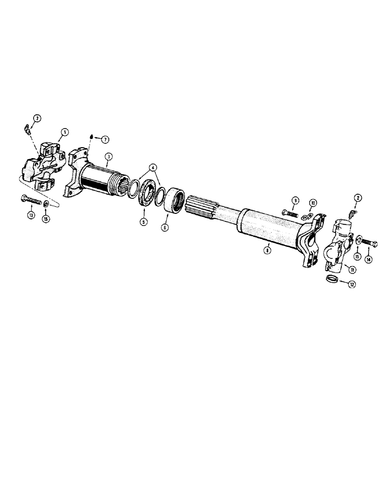 Схема запчастей Case W10B - (196) - A19079 REAR AXLE DRIVE SHAFT (06) - POWER TRAIN