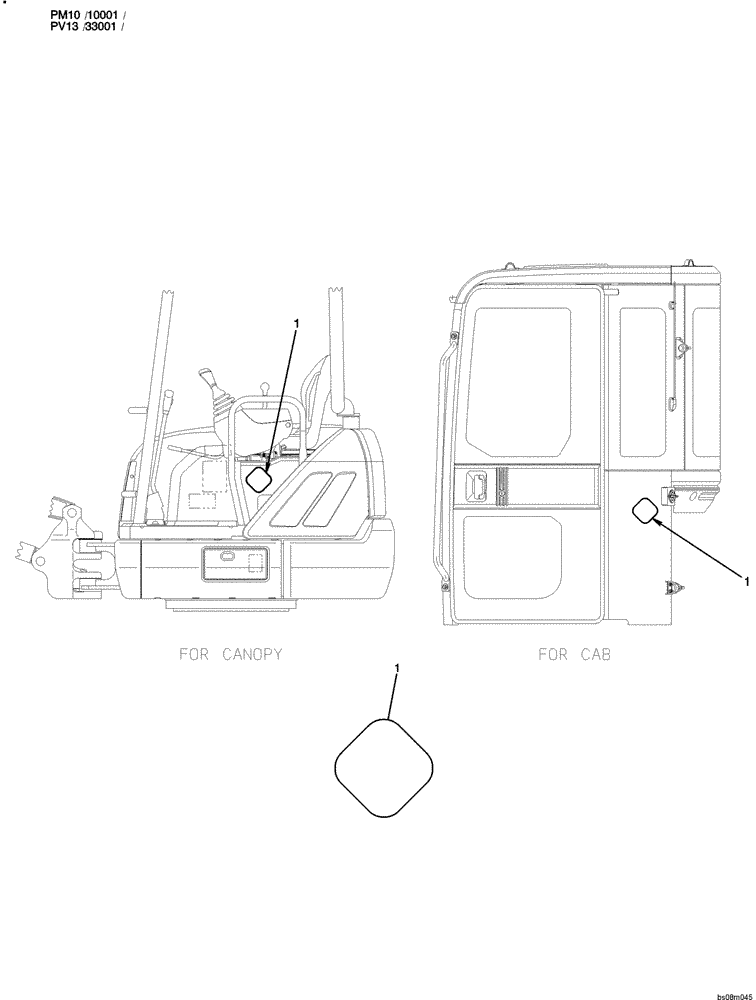 Схема запчастей Case CX27B PV13 - (06-012[00]) - NAME PLATE INSTALLATION (YN22T00288F1) NAME-PLATE