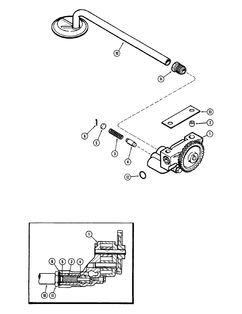 Схема запчастей Case W9E - (022) - OIL PUMP, (401B) DIESEL ENGINE (02) - ENGINE